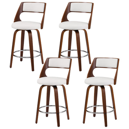 Artiss Wooden Bar Stools Set of 4 Swivel Kitchen Counter Stools Chair 65cm