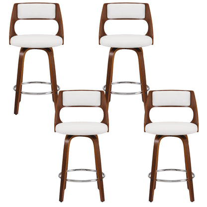 Artiss Wooden Bar Stools Set of 4 Swivel Kitchen Counter Stools Chair 65cm