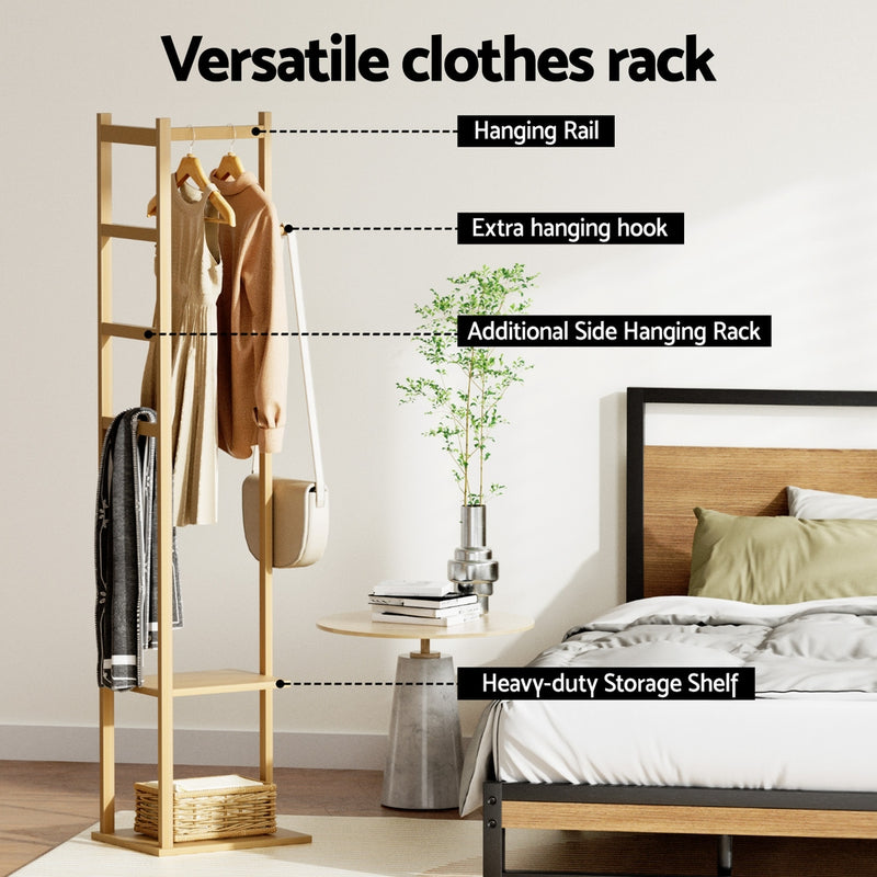 Artiss Clothes Rack Airer Coat Stand Bamboo