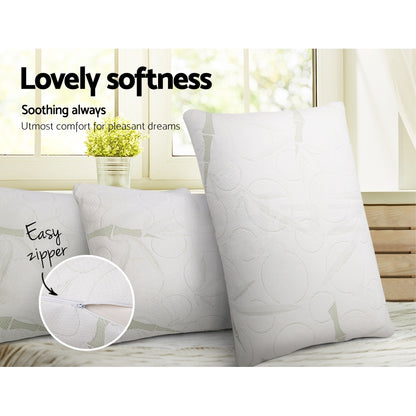 Giselle Bedding Memory Foam Pillow Bamboo Twin Pack