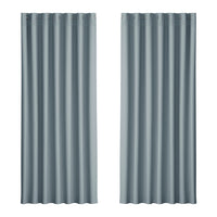 Artiss 2X Blockout Curtains Eyelet 240x230cm Grey