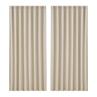 Artiss 2X Blockout Curtains Eyelet 300x230cm Beige