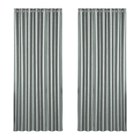 Artiss 2X Blockout Curtains Eyelet 240x230cm Grey Shine