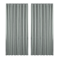 Artiss 2X Blockout Curtains Eyelet 300x230cm Grey Shine