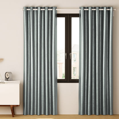 Artiss 2X Blockout Curtains Eyelet 300x230cm Grey Shine