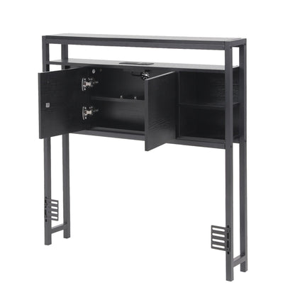 Artiss Bed Headboard King Single Storage Bedhead Charging Station Black