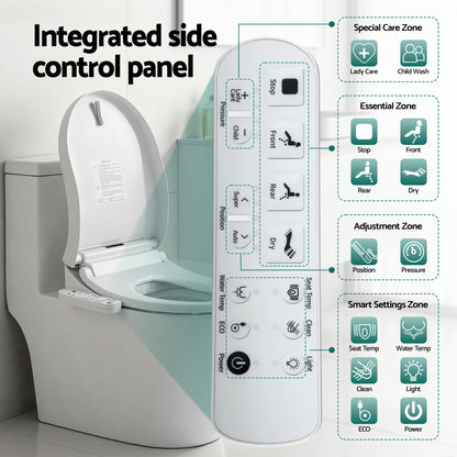 Cefito Smart Electric Bidet Toilet Seat Cover D-Shape SIAA Material Certified