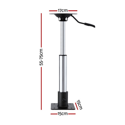 Seamanship Boat Seat Pedestal 55-75cm Adjustable Gas Lift 360 Degrees Swivel