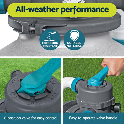 Bestway Pool Pump Sand Filter 2200GPH 8327L/H Pools Flowclear Filters
