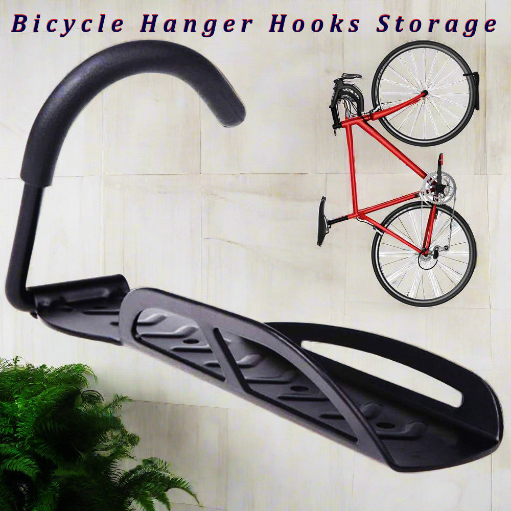 1x Bike Rack Garage Wall Mount Hanger Hooks Storage Bicycle Vertical for Indoor Shed with Screws