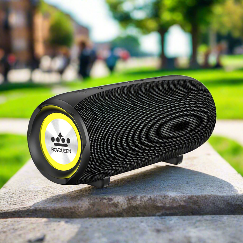 ROYQUEEN Bluetooth Speaker,30W Loud Stereo Sound Portable Speaker, Deep Bass, IP67 Waterproof and Dustproof, Wireless Dual Pairing, Built-in Mic, for Outdoor, Indoor
