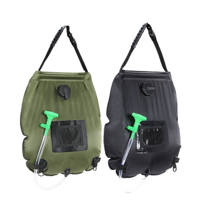 Weisshorn Camping Shower Bag 20L Set of 2 Portable Green Black