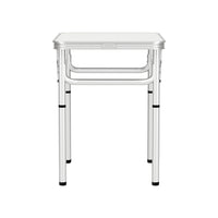 Weisshorn Folding Camping Table 60CM Adjustable Portable Outdoor Picnic Desk