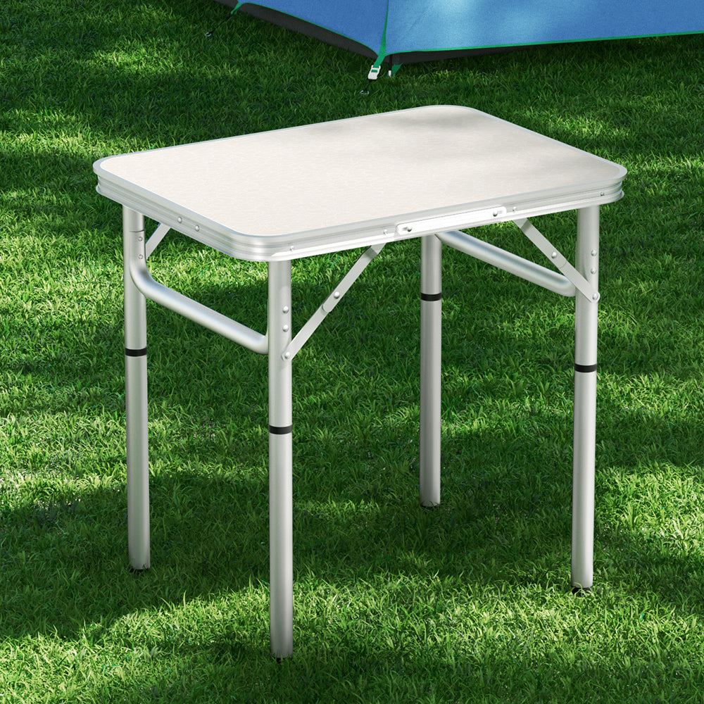 Weisshorn Folding Camping Table 60CM Adjustable Portable Outdoor Picnic Desk