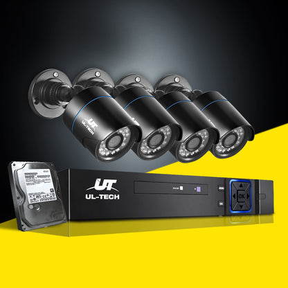 UL-tech CCTV Security System 8CH DVR 4 Cameras 2TB Hard Drive