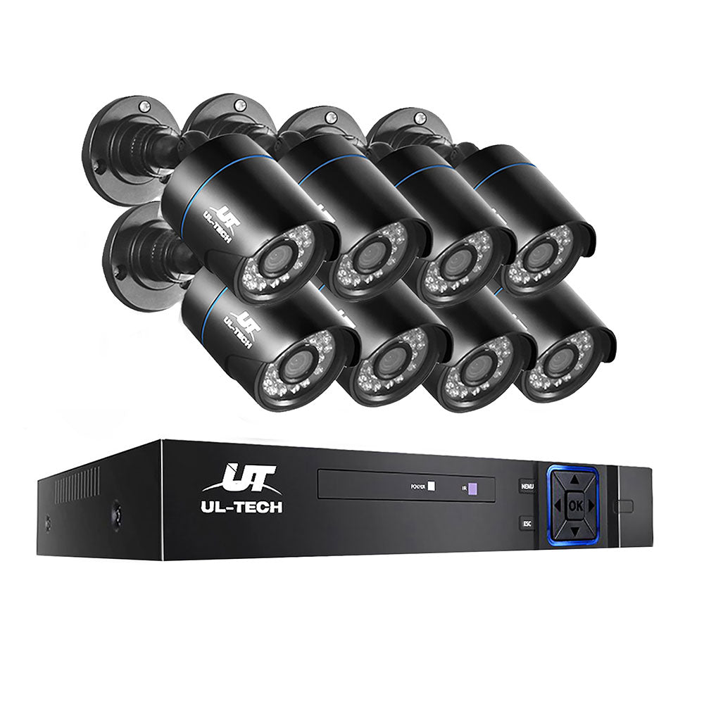 UL-tech CCTV Security System 8CH DVR 8 Cameras 1080p