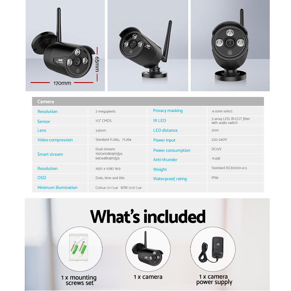 UL-tech Wireless CCTV 3MP Camera Bullet