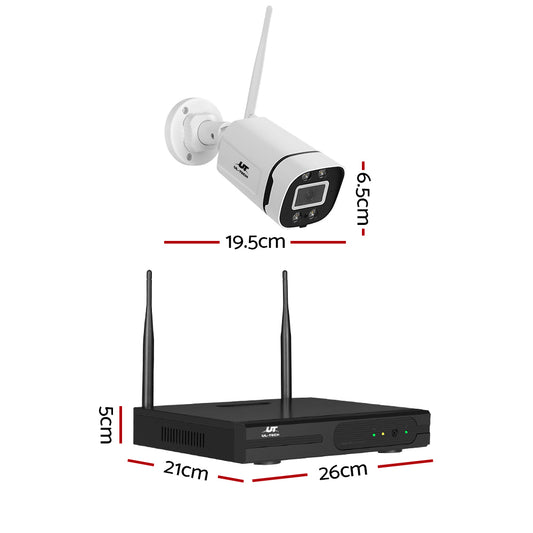 UL-tech 8CH Wireless CCTV Security System - 3MP HD Cameras with Night Vision & Motion Detection
