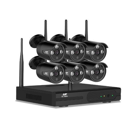 UL-tech Wireless CCTV Security System 8CH NVR 3MP 6 Bullet Cameras