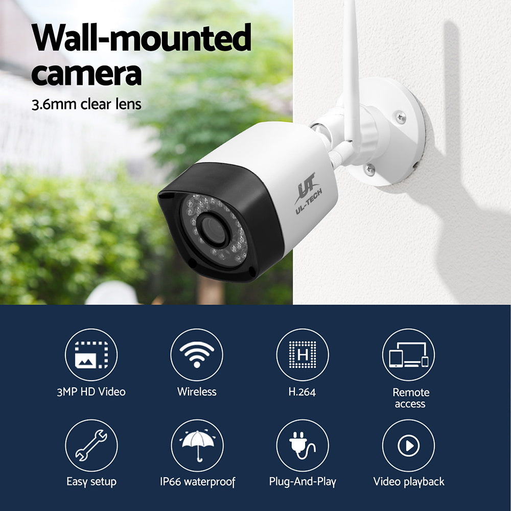 UL-tech 3MP Wireless CCTV 8CH 8 Square Camera