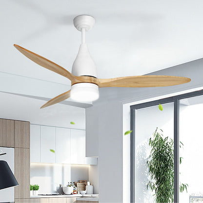 Devanti 52'' Ceiling Fan AC Motor w/Light w/Remote - Light Wood