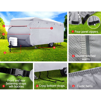 Weisshorn 16-18ft Caravan Cover Campervan 4 Layer UV Water Resistant