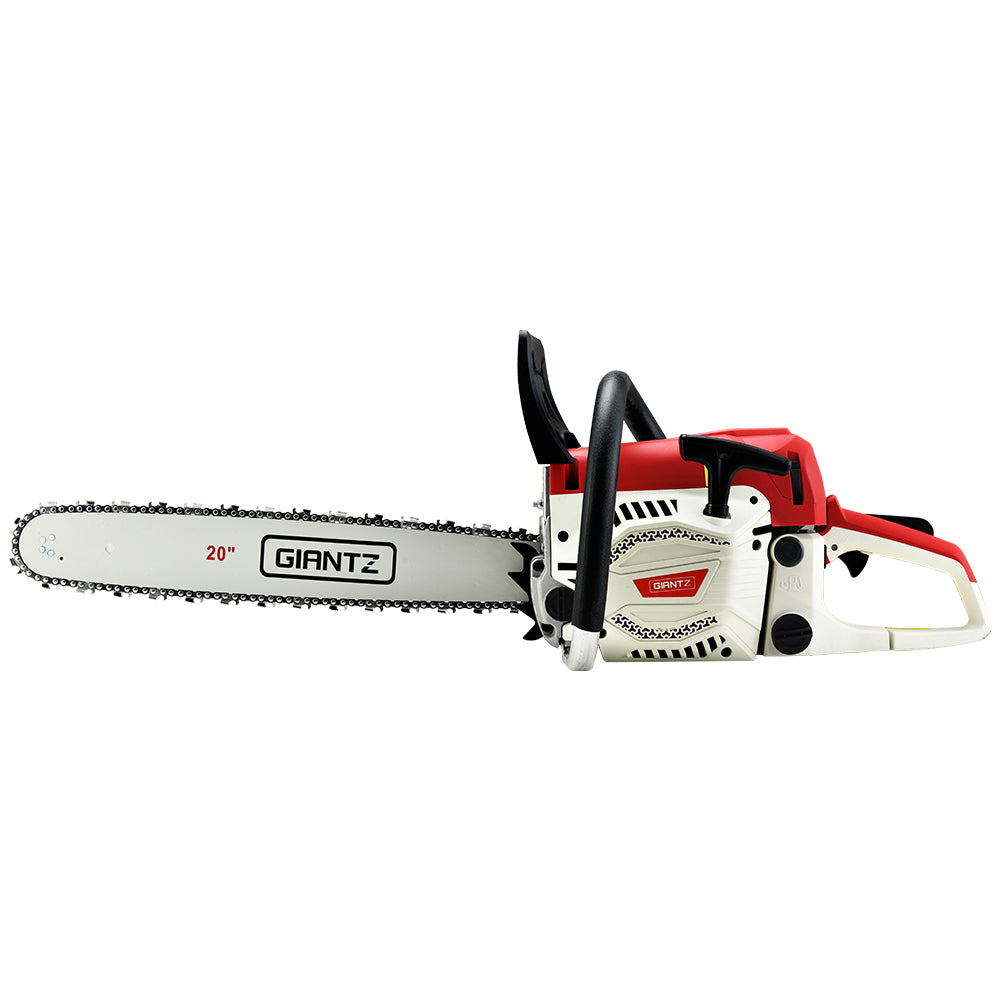 Giantz 58CC Chainsaw Commercial Petrol 20" Bar E-Start 20 Bar Pruning Chain Saw