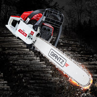 Giantz Chainsaw Petrol 45CC 20" Bar Commercial E-Start Pruning Chain Saw White,Giantz Chainsaw Petrol 45CC 20" Bar Commercial E-Start Pruning Chain Saw White