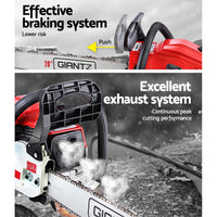 Giantz Chainsaw Petrol 45CC 20" Bar Commercial E-Start Pruning Chain Saw White,Giantz Chainsaw Petrol 45CC 20" Bar Commercial E-Start Pruning Chain Saw White