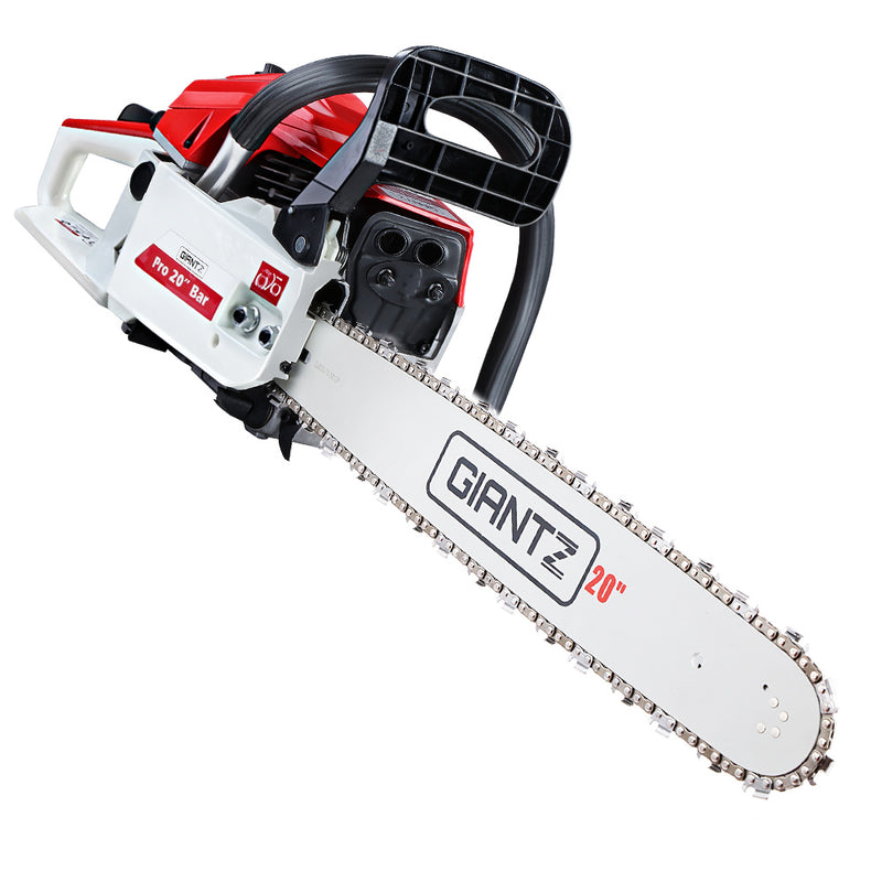 Giantz Chainsaw Petrol 45CC 20" Bar Commercial E-Start Pruning Chain Saw White,Giantz Chainsaw Petrol 45CC 20" Bar Commercial E-Start Pruning Chain Saw White