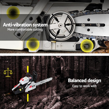 Giantz 42CC Petrol Chainsaw 16'' Bar Chain Saw Lightweight for Pruning Cutting