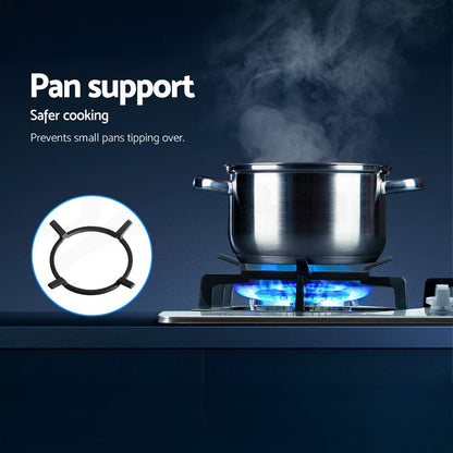 Devanti Gas Cooktop 60cm 4 Burner Silvir