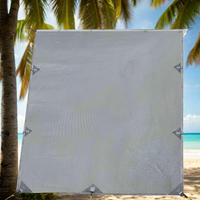 Caravan Privacy Screen Roll Out Awning 2.1x1.8M Sun Shade Pop Top End Wall Grey