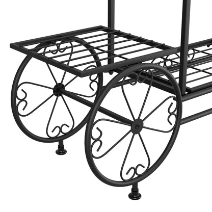 Artiss Plant Stand 6 Tier Iron 4 Wheeler