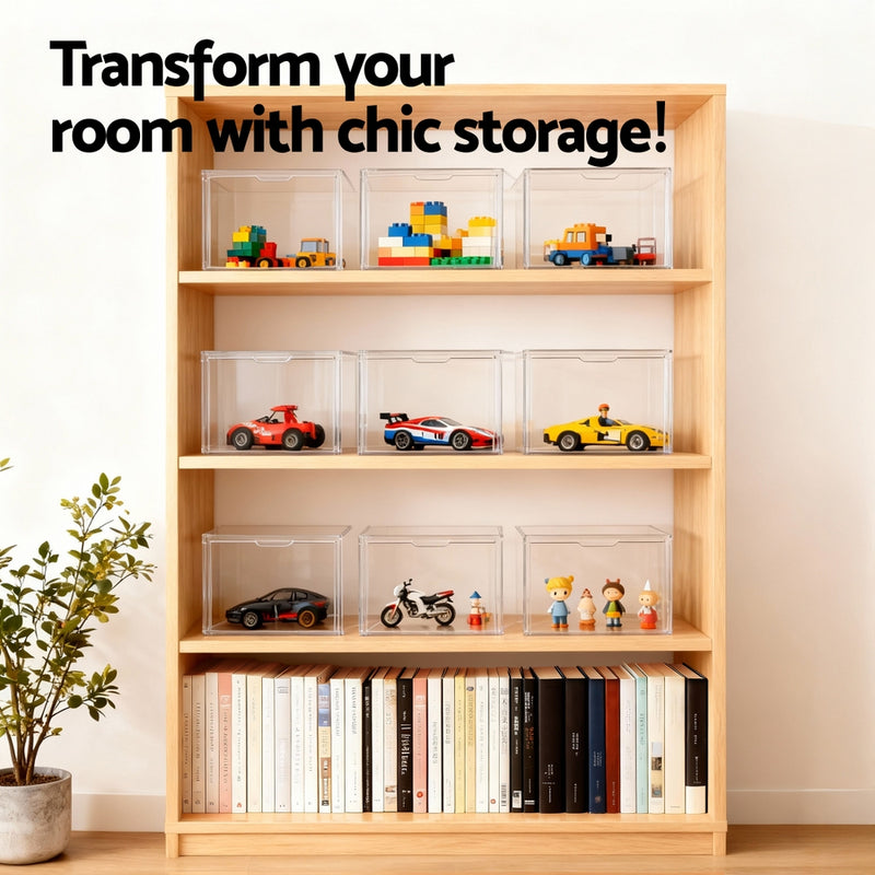 Artiss Clear Acrylic Display Case Dustproof Protection Box For Toys 27CM