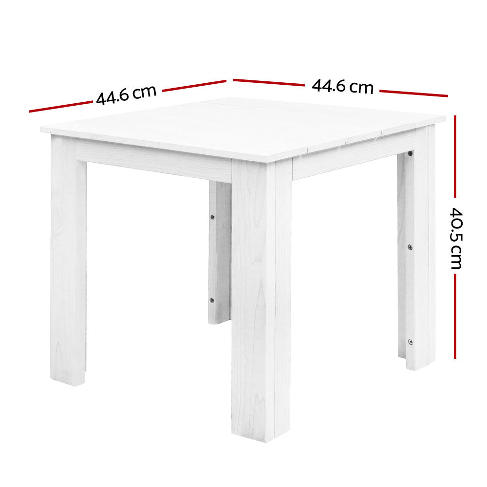 Gardeon Coffee Side Table Wooden Desk Outdoor Furniture Camping Garden White