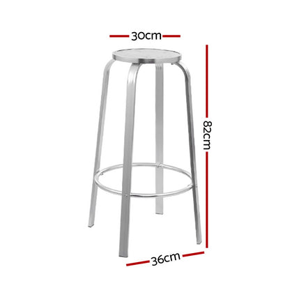 Gardeon 2x Outdoor Bar Stools Aluminum