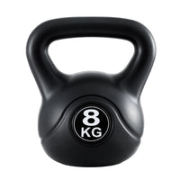 Everfit 8kg Kettlebell Set Weight Lifting Bench Dumbbells Kettle Bell Gym Home