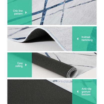 Artiss Rug 200x290cm Area Rug Washable Mat Large Carpet Soft Short Pile Jaca