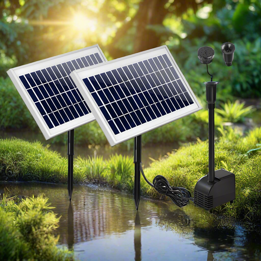 Gardeon Solar Pond Pump with 2 Panels 7.2FT