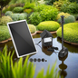 Gardeon Solar Pond Pump with Battery Kit LED Lights 4FT