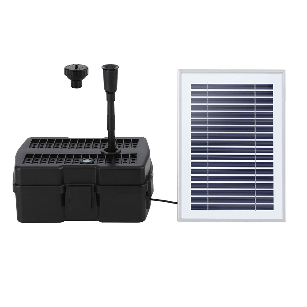 Gardeon Solar Submersible Water Pond Fountain Pump with Filter Box 4.6FT 470L/H