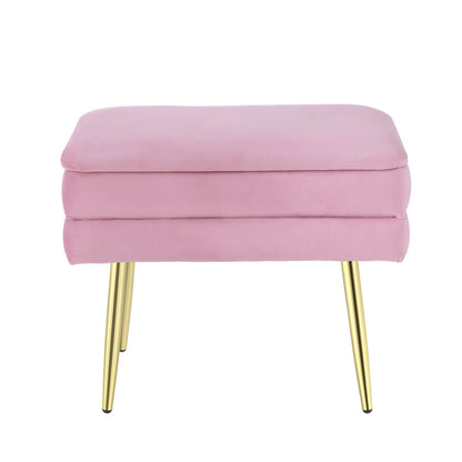 Artiss Ottoman Storage Foot Stool Vanity Velvet Pink