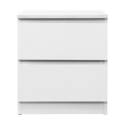 Artiss Bedside Table 2 Drawers - PEPE White