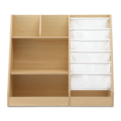 Keezi Kids Bookshelf Wood Bookcase Children Storage Rack Display Shelves Holder