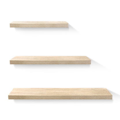 Artiss Floating Wall Shelf Set of 3 Oak