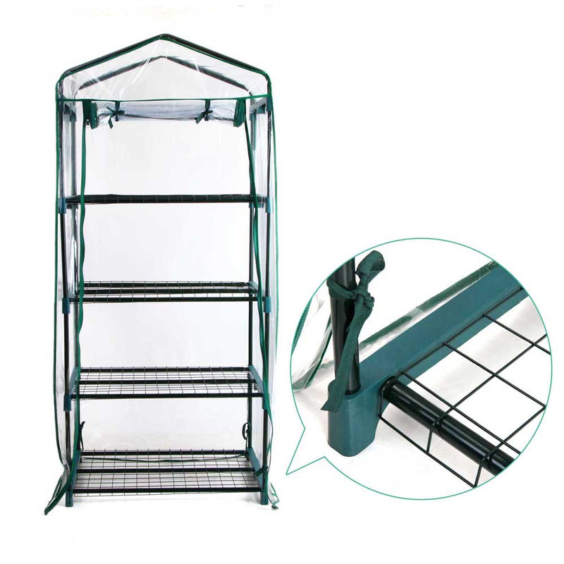 Green Fingers Greenhouse 4 Tiers Mini Green House Garden Bed Planter Box 1.6x0.7x0.5M
