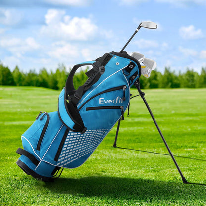 Everfit Golf Clubs Set Junior Right Handed Golf Wedges Iron Golf Stand Bag