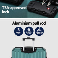 Wanderlite 28-inch Luggage Set with TSA Lock�ABS Hard Shell Travel Suitcase Organiser Luggage Case Atrovirens