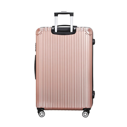 Wanderlite 28-inch Luggage Set with TSA Lock�ABS Hard Shell Travel Suitcase Organiser Luggage Case Rose Gold